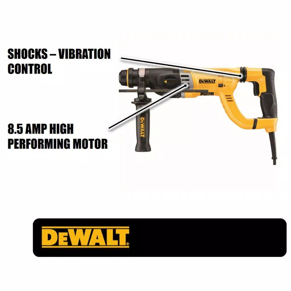DEWALT 8.5 Amp 1-1/8 in. SDS-Plus Corded Rotary Hammer Drill Kit with Case