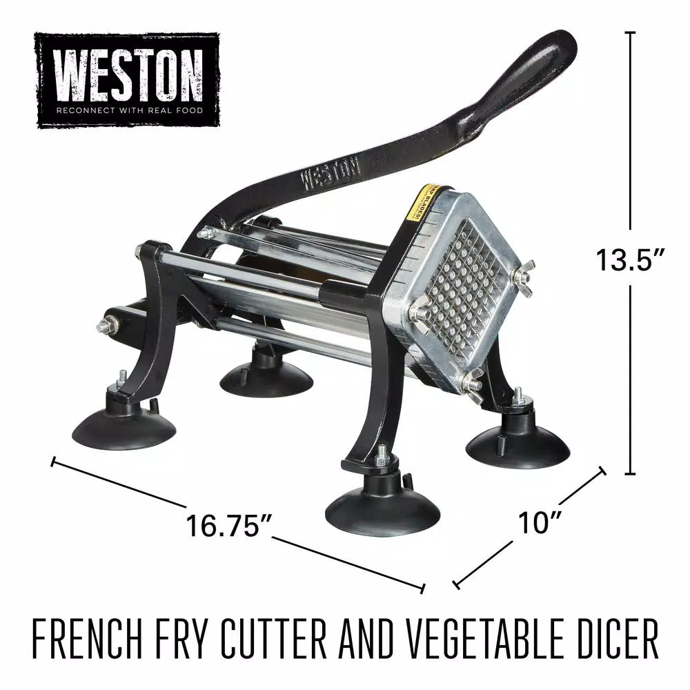 Weston Professional Stainless Steel French Fry Cutter and Vegetable Dicer