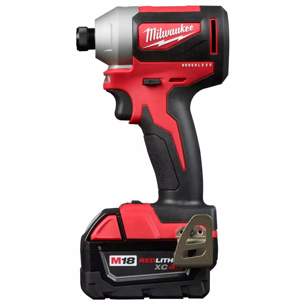 Milwaukee M18 Brushless 2-Tool Combo Kit: Hammer Drill & 3-Speed Impact Driver with (2) 4.0 Ah Batteries