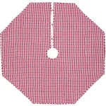 VHC Brands Emmie Red Patchwork Christmas Tree Skirt, 55 in. Hand-Quilted Cotton Farmhouse Decor thumbnail 2