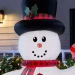 Home Accents Holiday Airblown Inflatables 6.5 ft. Snowman Christmas Yard Decoration with LED Lights thumbnail 4