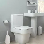Mind Reader 12 in. Plastic Magic Toilet Brush and Holder Set in Ivory thumbnail 3