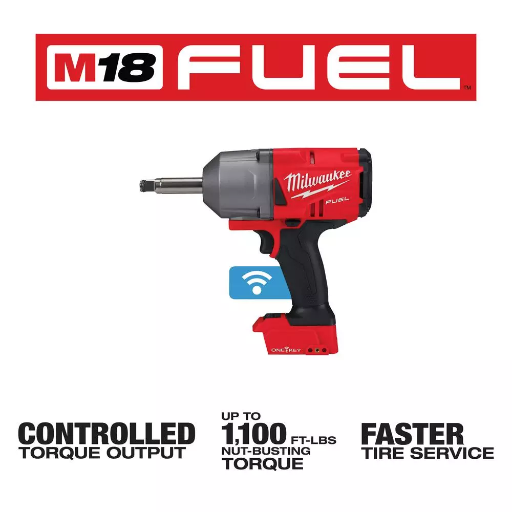 Milwaukee M18 FUEL 1/2 in. High Torque Impact Wrench Kit with Extended Anvil & ONE-KEY