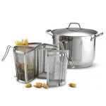 Tramontina Gourmet Prima 16 Qt. Stainless Steel Stock Pot Set with Lid and 4-Piece Pasta Inserts thumbnail 9