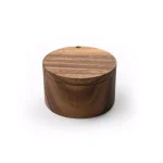 Ironwood Handcrafted Acacia Wood Salt Cellar with Swivel Lid thumbnail 3
