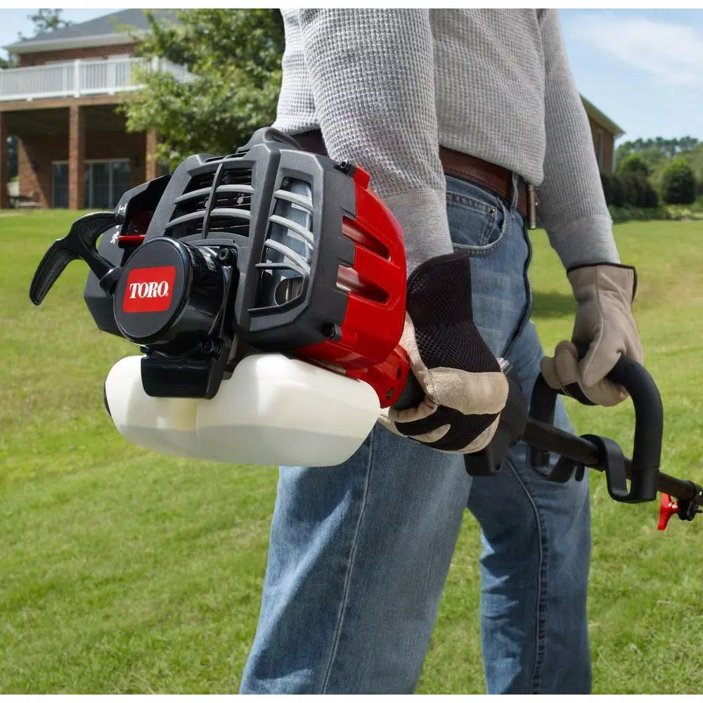 Toro 25.4cc 2-Cycle Gas String Trimmer, Curved Shaft, Attachment Capable