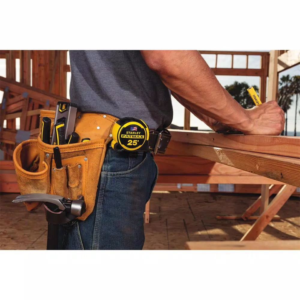 STANLEY FATMAX 25 ft. Tape Measure with MAXSHIELD Coating and Twin-Core Ergonomic Design
