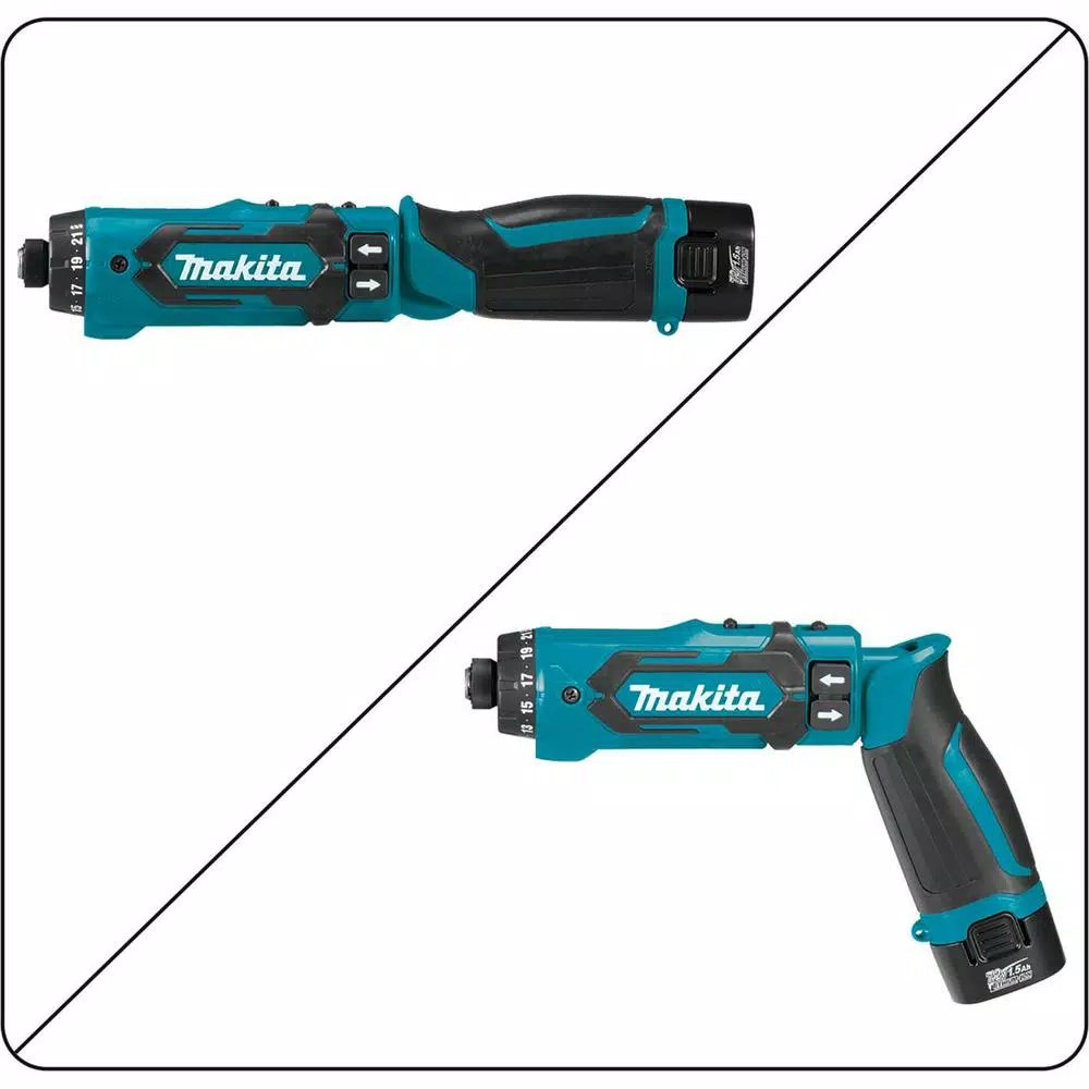 Makita 7.2V Lithium-Ion Cordless 1/4 in. Hex Driver-Drill Kit with Auto-Stop Clutch