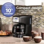Hamilton Beach 12-Cup Compact Programmable Drip Coffee Maker, Black thumbnail 4