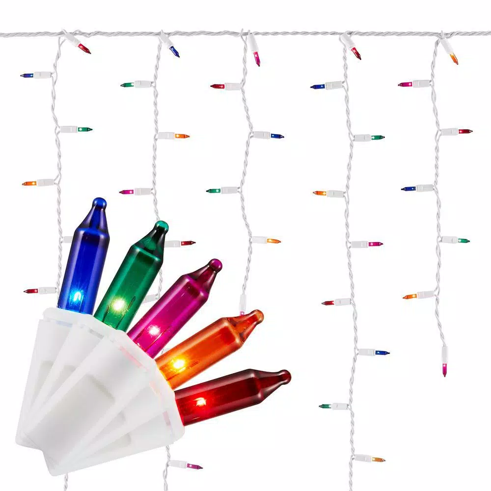 Home Accents Holiday 300 Multi-Color High Density Plus Heavy Duty Icicle String Lights, 600 Total Bulbs