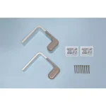Unbranded Aluminum Satin Silver/Grey Hands-Free Sanitary Door Pulls for Restroom Exit Doors (2-Pack) thumbnail 1
