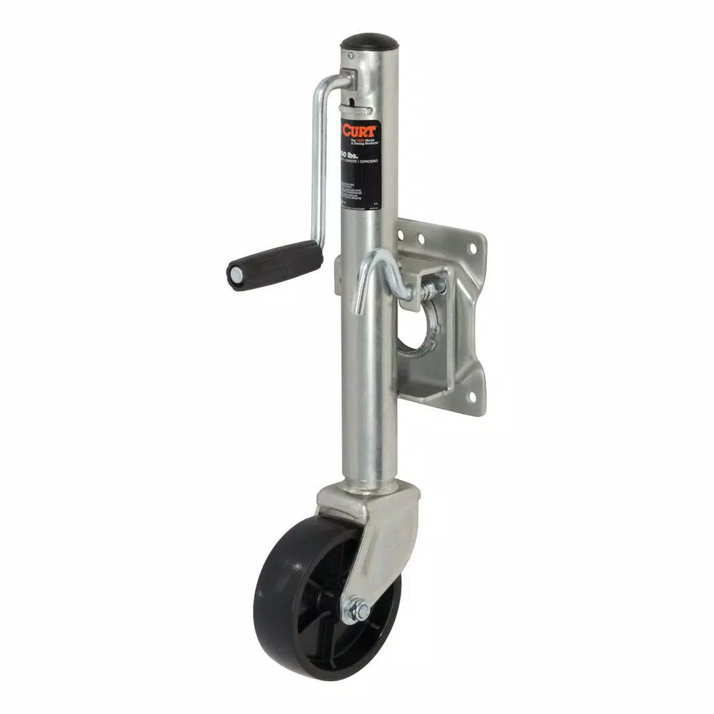 CURT Marine Trailer Jack with 6" Wheel, 1,000 lbs. Capacity, 10" Travel
