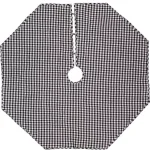 VHC Brands Emmie 55 in. Black and White Patchwork Christmas Tree Skirt - Hand-Quilted Cotton thumbnail 2