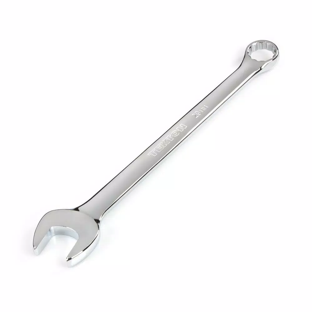TEKTON 29 mm Combination Wrench, 12-Point Box End, Chrome Vanadium Steel