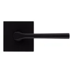 Kwikset Lisbon Square Matte Black Interior Passage Door Lever thumbnail 6
