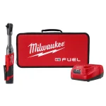 Milwaukee M12 FUEL 12V Brushless Cordless 3/8 in. Extended Reach Ratchet Kit with 2.0 Ah Battery thumbnail 1