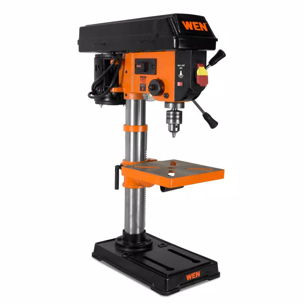 WEN 10 in. Drill Press with Laser Centering and 5-Speed Variable Control