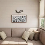 Lavish Home "Inspire" Metal Cutout Wall Sign - Distressed Dark Brown Rustic Decor thumbnail 6