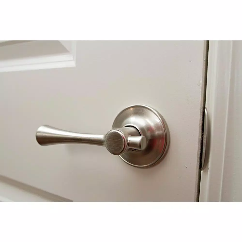 Design House Ironwood Satin Nickel Passage Door Lever with Universal 6-Way Latch