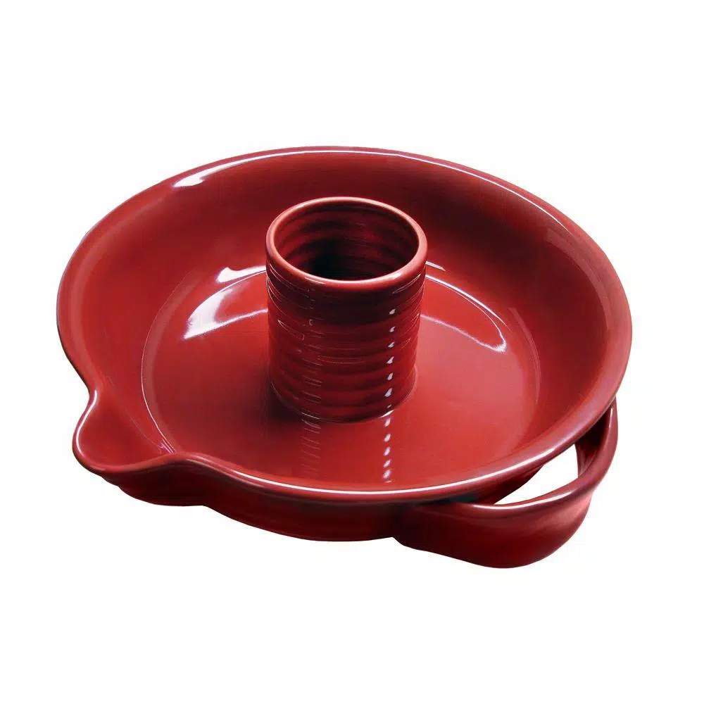 Epicureanist Ceramic Vertical Chicken Roaster - Red