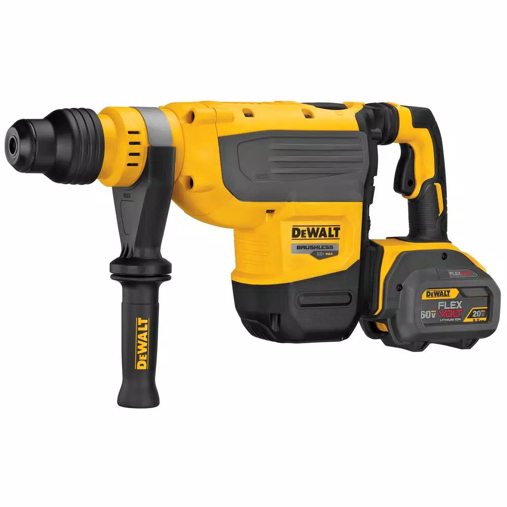 DEWALT FLEXVOLT 60V MAX Brushless 1-7/8 in. SDS MAX Rotary Hammer Kit with (2) 9.0 Ah Batteries & Hammer Drill