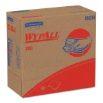 Kimberly-Clark PROFESSIONAL WypAll X80 Industrial Wipers, 9.1 x 16.8 in., 80 Count Red Pop-Up Box (5-Pack) thumbnail 1
