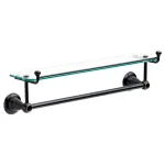 Delta Porter 18 in. Towel Bar with Glass Shelf, Oil Rubbed Bronze thumbnail 1