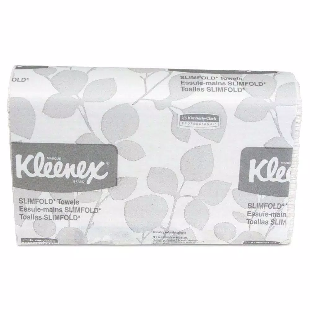 Kleenex Slimfold Paper Towels, White, 7.5 x 11.6 in, 90 Sheets per Pack, 24 Packs per Carton