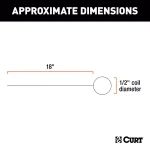 CURT Fish Wire for 1/2" Diameter Bolts, 18" Spring Steel Hitch Installation Tool thumbnail 3