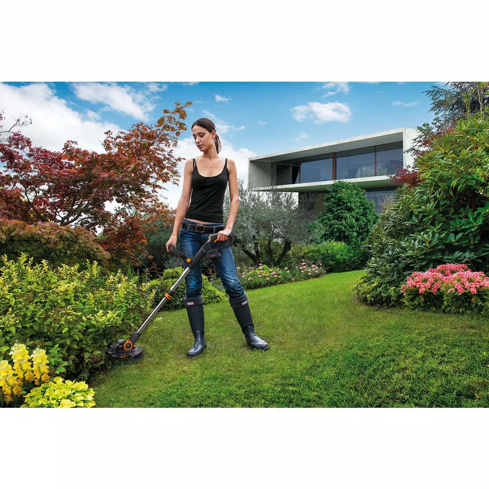 Worx 20V Power Share 12-in Cordless Grass Trimmer and Wheeled Edger, Bare Tool