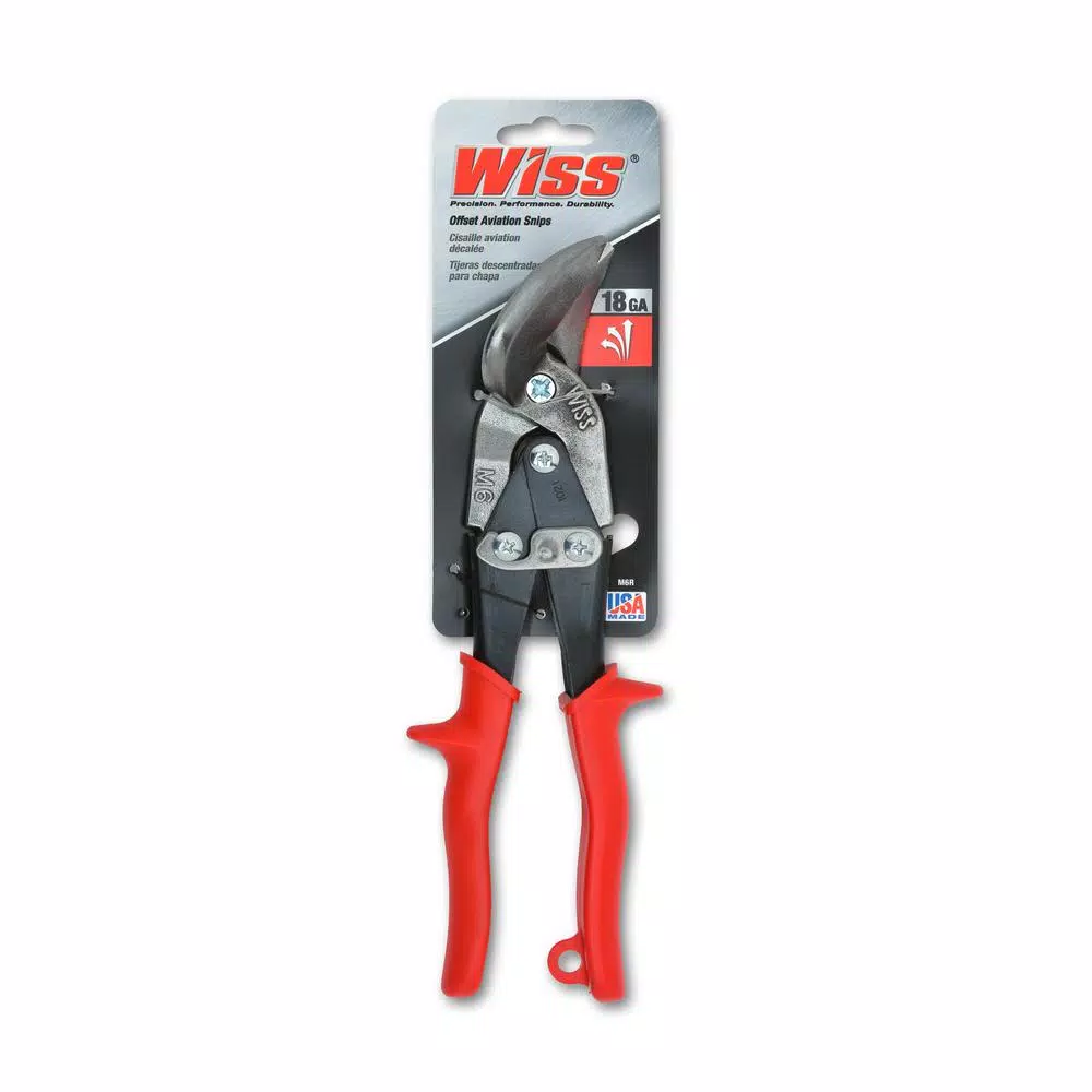 Wiss 9.25 in. Left-Cut Offset Aviation Snips