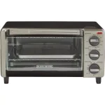 BLACK+DECKER 4-Slice Black Stainless Steel Toaster Oven with EvenToast Technology thumbnail 9