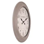 Pinnacle 24 in. Washed Grey Woodgrain Round Wall Clock - Rustic Vintage Style thumbnail 3