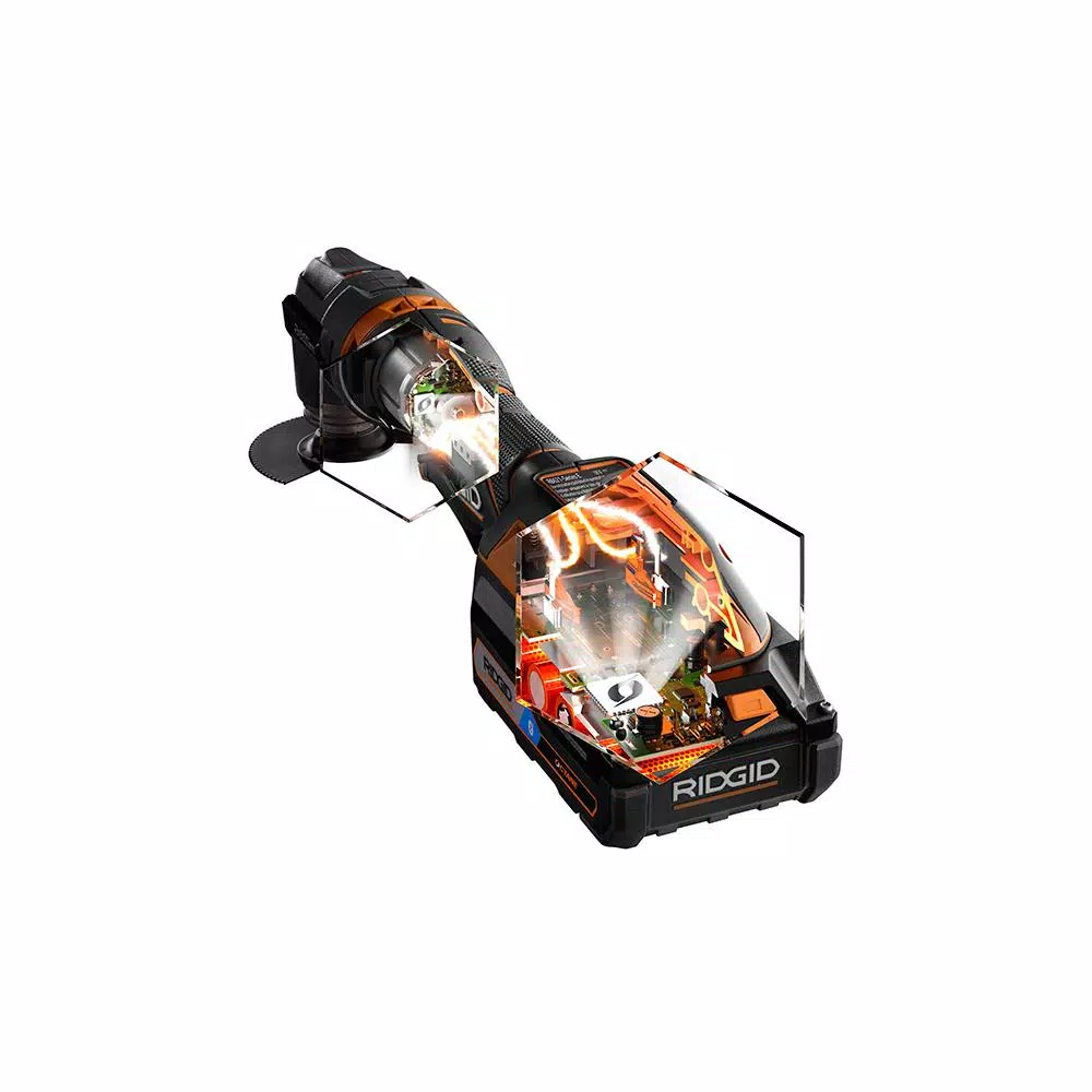 RIDGID 18V OCTANE Brushless JobMax Multi-Tool Kit with 14-Piece Oscillating Blade Accessory Set