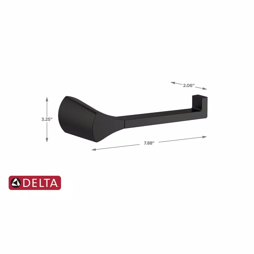Delta Zura Matte Black Toilet Paper Holder