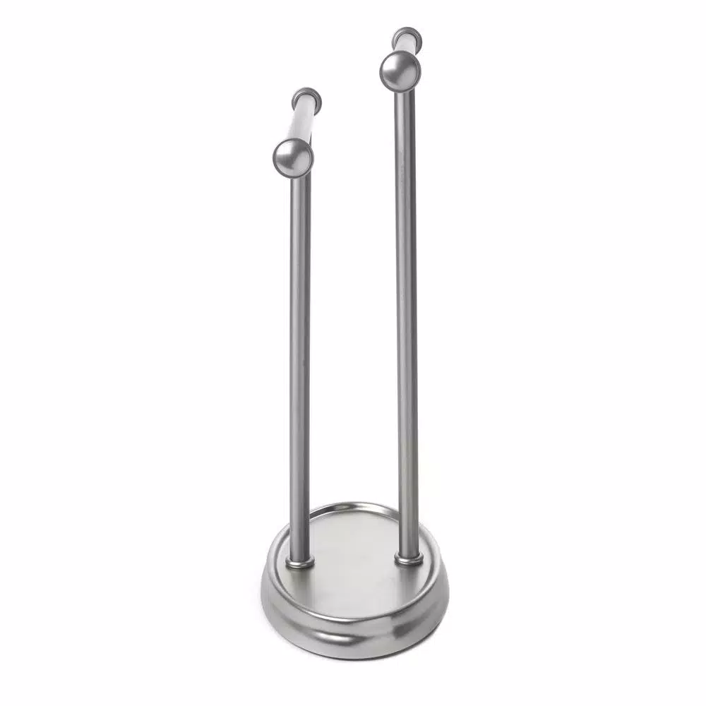 Umbra Palm Towel Tree, Freestanding Two-Tiered Hand Towel Rack in Nickel