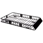 Stark Universal Roof Basket Cargo Carrier with Rack Extensions, 150 lb Capacity, Black thumbnail 1