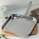 Tramontina Gourmet Tri-Ply Clad 11 in. Stainless Steel Square Grill Pan thumbnail 2