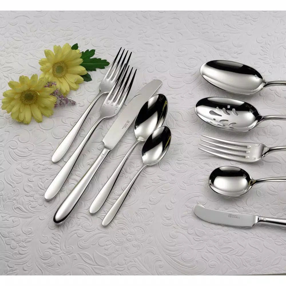 Oneida Mascagni II 18/0 Stainless Steel Serving Spoons, Silver (Set of 12)