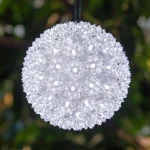 Wintergreen Lighting 6 in. 70-Light LED Cool White Decorative Starlight Sphere thumbnail 2