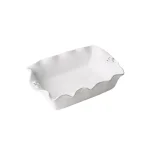 Abigails Fleur De Lis White Ceramic Casserole Dish, Made in Italy, Square thumbnail 2