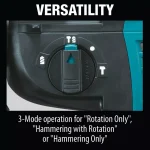 Makita 18V X2 LXT (36V) 1 in. SDS-Plus Rotary Hammer Kit with Bonus 18V LXT 1/2 in. Impact Wrench thumbnail 12