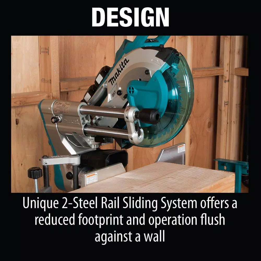 Makita 10 in. Dual-Bevel Sliding Compound Brushless Cordless Miter Saw with Folding Stand Kit