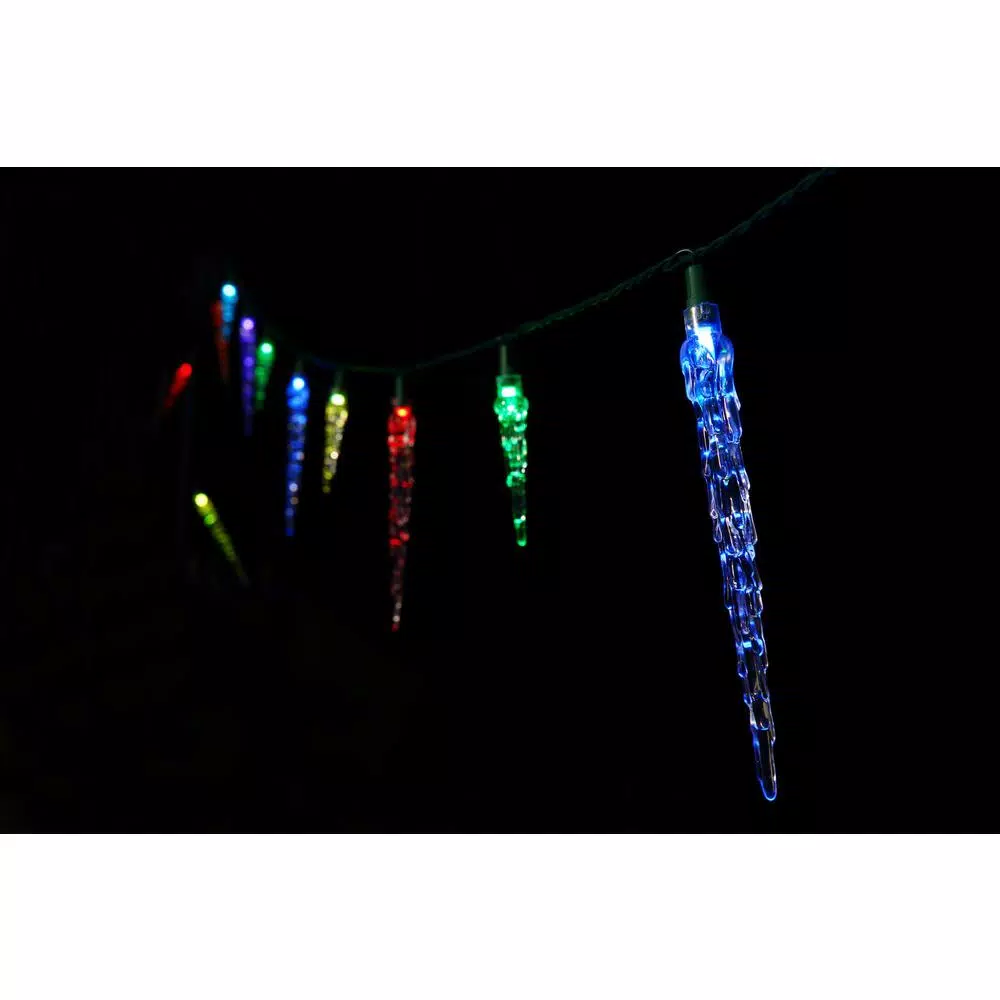 Novolink 25-Light Wi-Fi RGB Color-Changing LED Icicle String Lights, Works with Alexa & Google Home