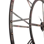Utopia Alley Rivet Roman 45 in. Distressed Bronze Oversize Industrial Wall Clock thumbnail 9