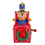 Home Accents Holiday 5 ft. Animated Airblown Inflatable Drum Major Bear in Jack-in-the-Box Christmas Decoration thumbnail 1