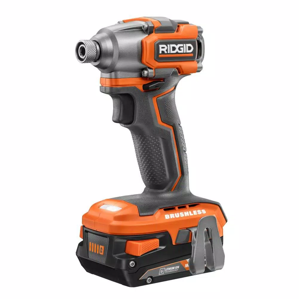 RIDGID 18V SubCompact Brushless Cordless 4-Tool Combo Kit with Impact Wrench and Multi-Material Saw