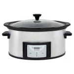NESCO Pick-a-Pot 6 Qt. Stainless Steel Digital Slow Cooker with 3 Removable Ceramic Pots thumbnail 1