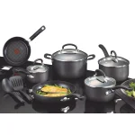 T-fal Ultimate 12-Piece Hard-Anodized Aluminum Nonstick Cookware Set, Black thumbnail 2