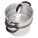 Circulon Momentum 3-Quart Stainless Steel Nonstick Saucepot with Steamer Insert and Glass Lid thumbnail 2